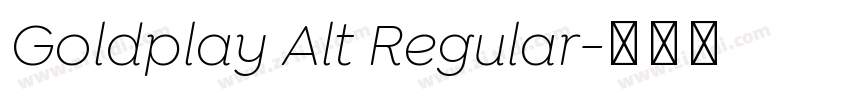 Goldplay Alt Regular字体转换